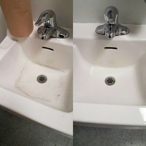 Before and After Bathroom Sink Cleaning in Norristown, Pennsylvania (2)